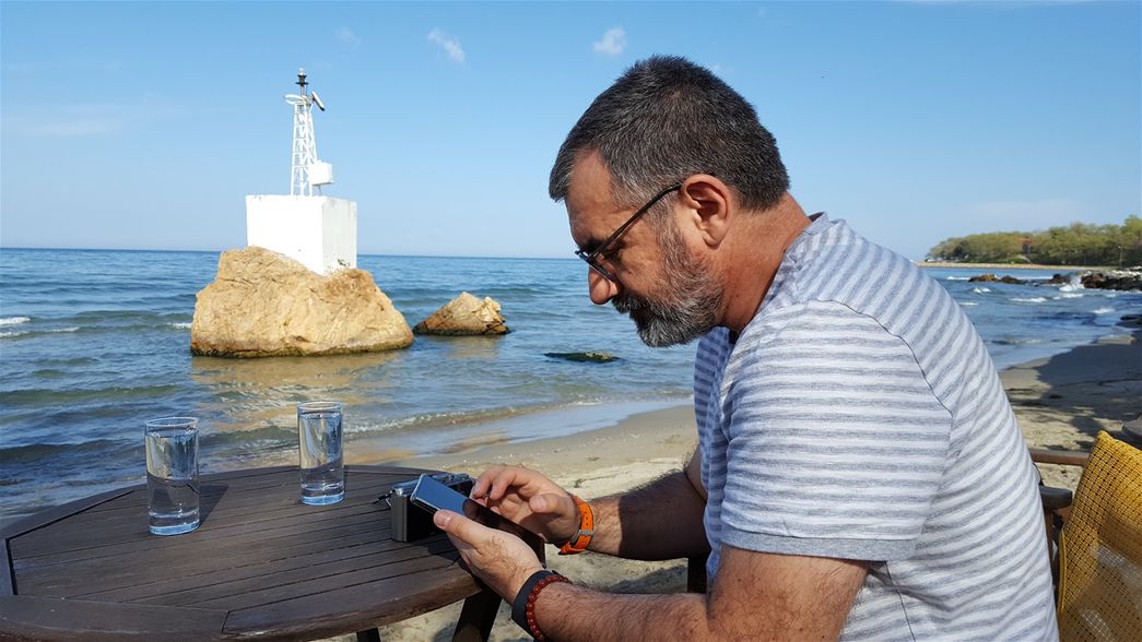 At the Stomio Lighthouse.