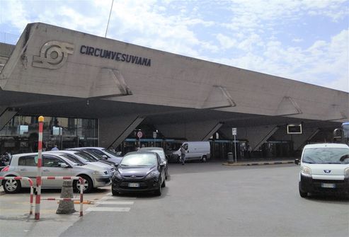 The Circumvesuviana Train Station at Porta Nolana.