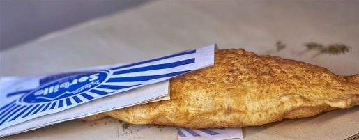 Classic pizza fritta from the famous take away shop, ‘Antica Pizza Fritta da Zia Esterina Sorbillo’.