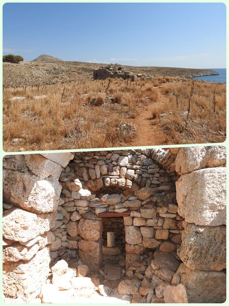 The temple dedicated to the Sea God Poseidon (Νεκρομαντεῖον Ποσειδῶνος).