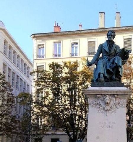 André Marie Ampère monument.