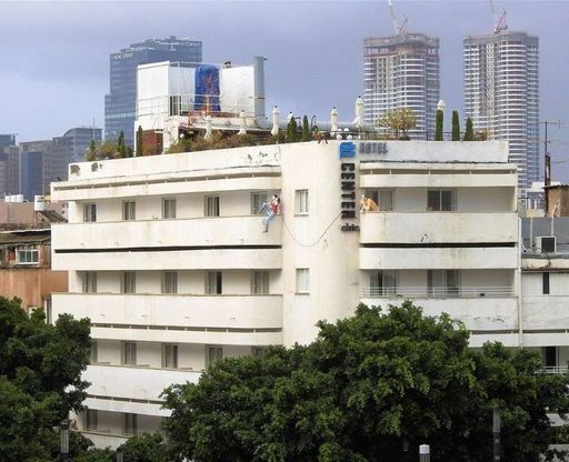 A fine example of Bauhaus architecture, on Dizengoff Square.