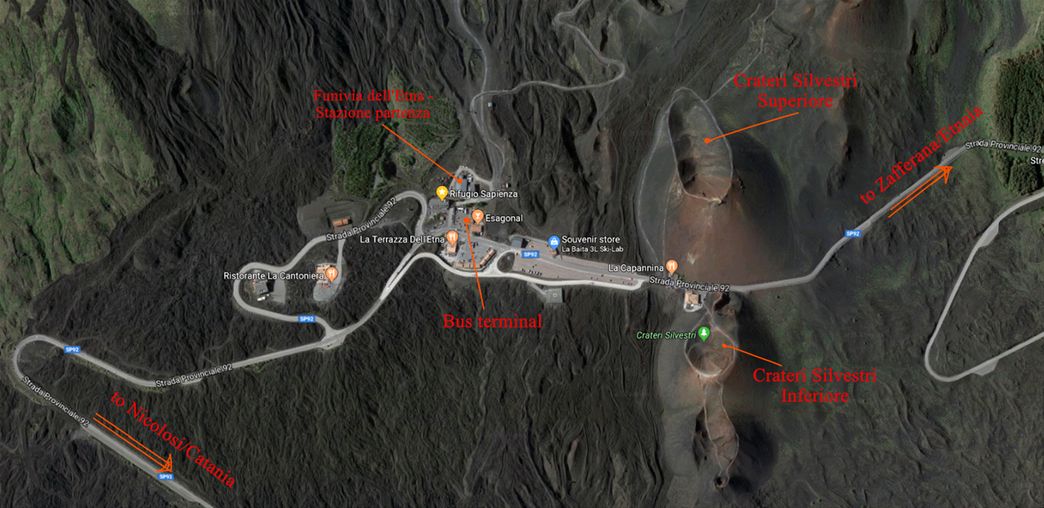 Rifugio Giovanni Sapienza and its facilities.