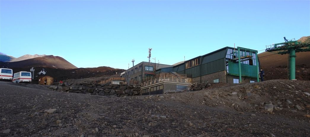 Refugio Montagnola. The upper end of the cable car.