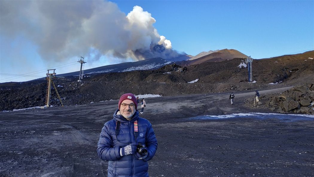 Me and the mighty volcano!