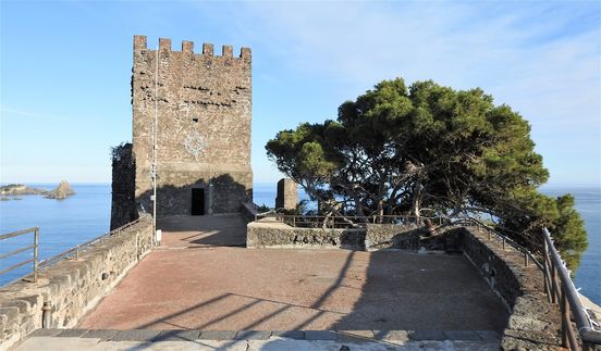 The very top of the castle.