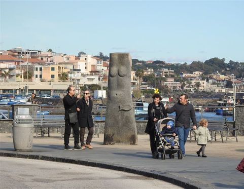 Aci Trezza is a popular seaside resort. The principal activity in Aci Trezza is hanging out on the seafront.