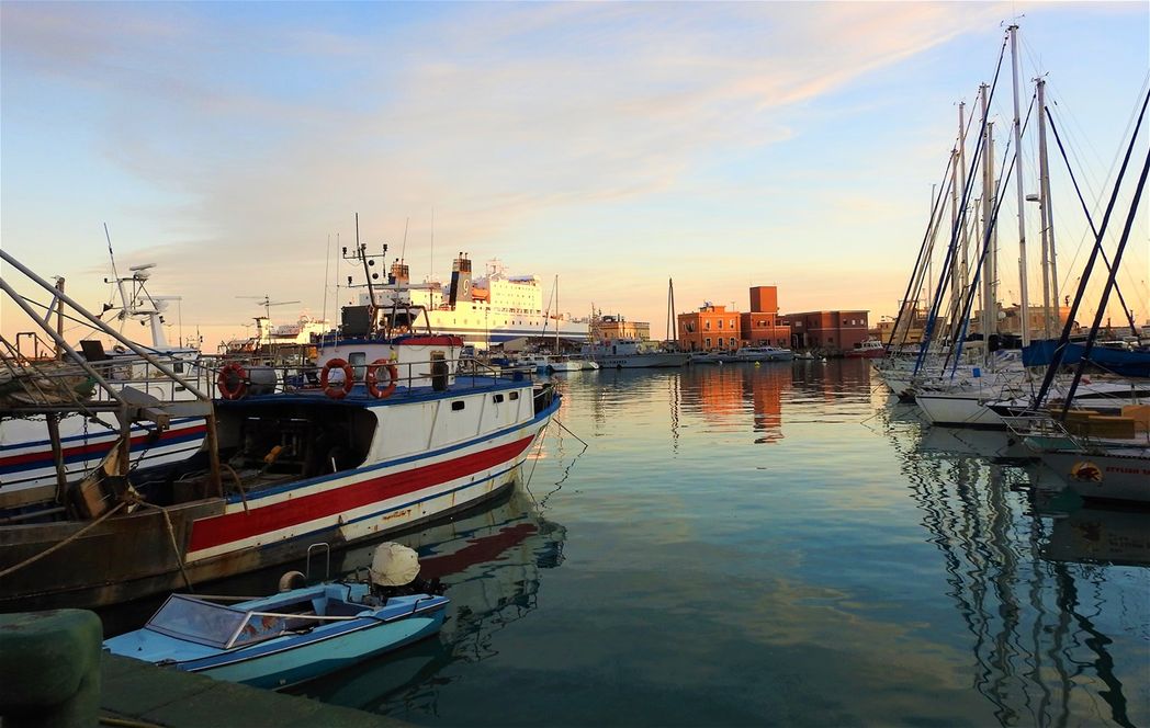 The Catania port.