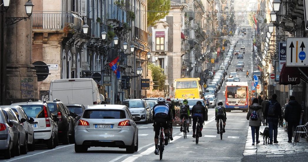 Via Vittorio Emanuele II - looking towards the west.