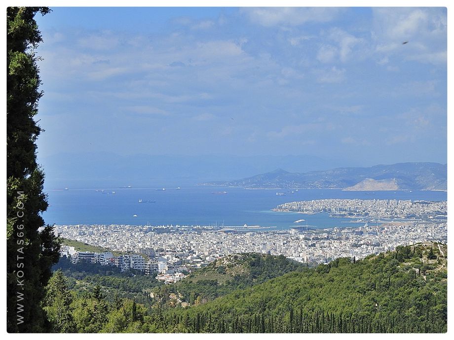 View from Taxiarchon Hill. Faliron and Pireaus in the background.