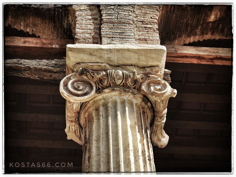 The capital of the only Apollo Temple Ionic column still remaining.