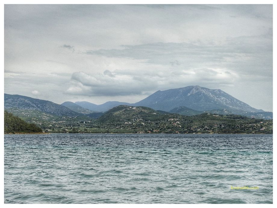 Vouliagmeni Lake south shore (photographed from the north shore).