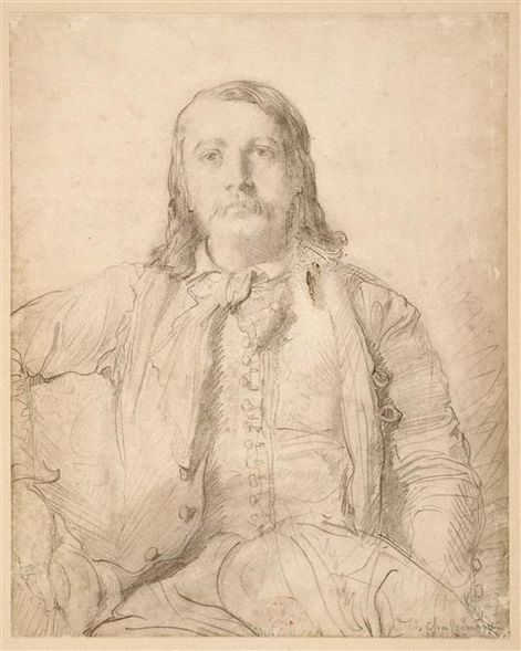 Portrait of Théophile Gautier by Théodore Chassériau.