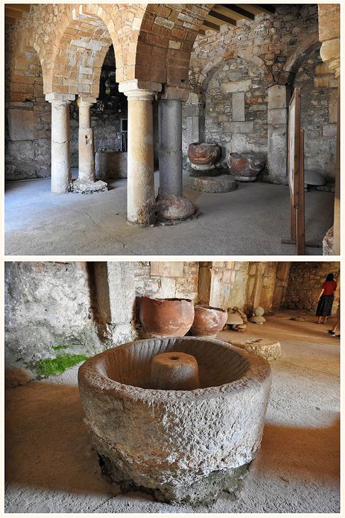 Inside the oil press room.