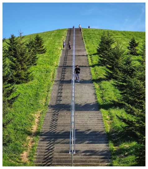 Stairs going up to Mount Moere.