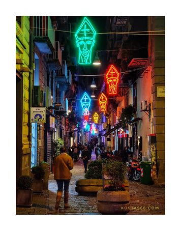 Via Cavallerizza a Chiaia, a street full of bars and restaurants.