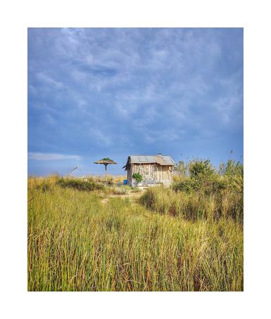 Fishermen hut at the delta.