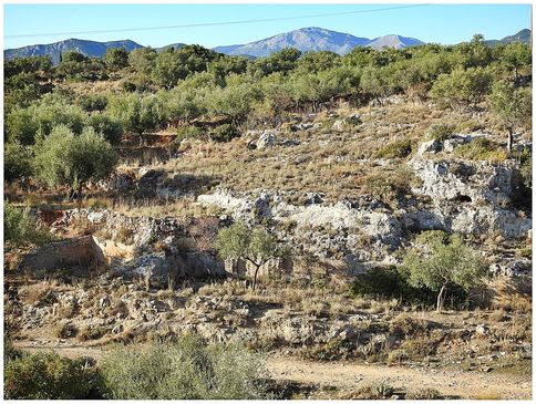 The Old limestone quarries outside Proastio.
