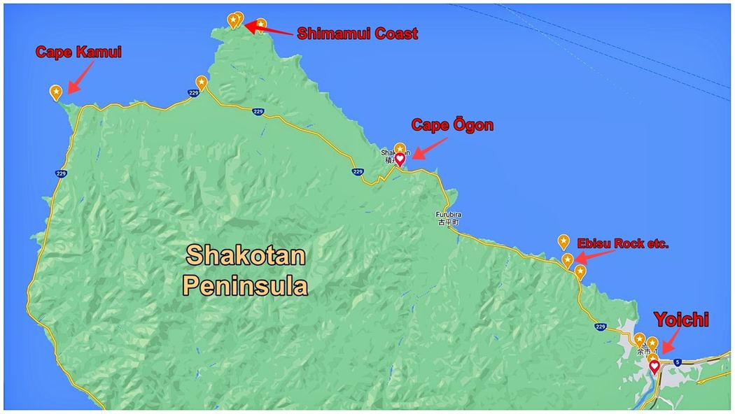 Shakotan Peninsula and Route229.