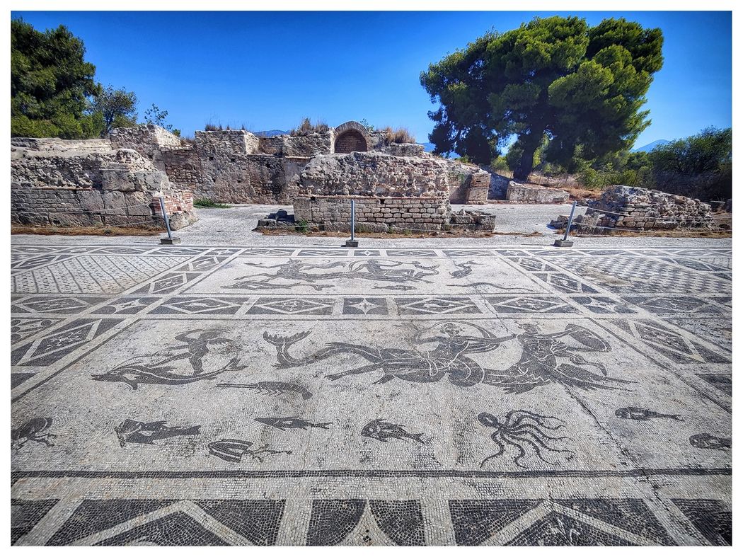 The Roman baths mosaic.