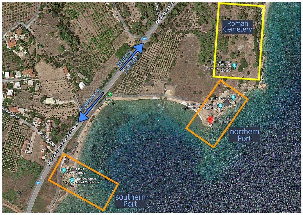 The Kechries port (Google maps).