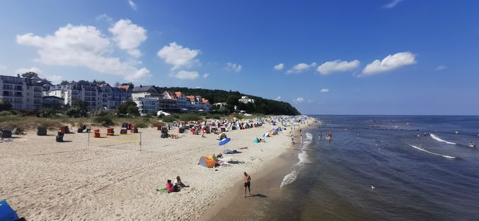 Blick von der Seebrücke auf Bansin