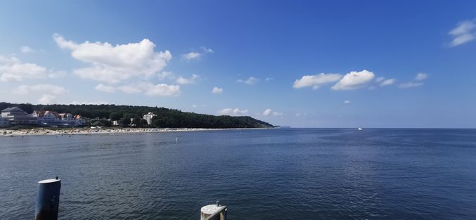 Blick von der Seebrücke auf Bansin