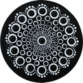 Svart-vit mandala