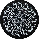 Svart-vit mandala