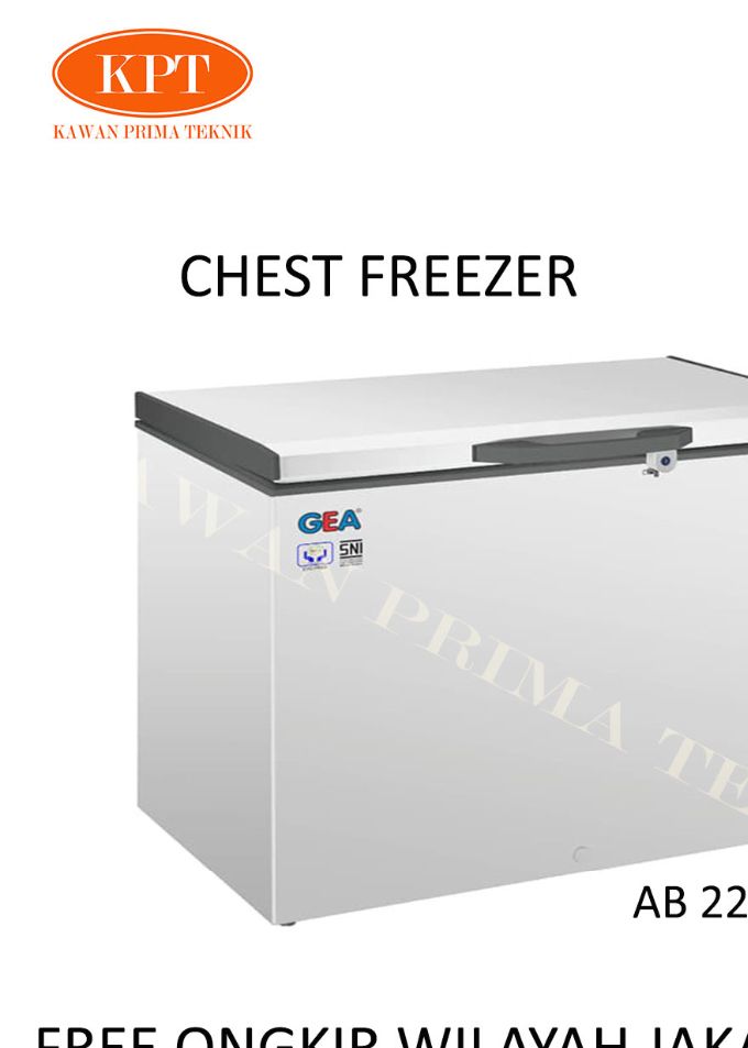 CHEEST FREEZER GEA 
AB 226 R 

Diskripsi 

* Dimensi 946 x 562 x 845 mm 
* Volume 220 Liter 
* 90 Watt/220 Volt/1P
* R 600 a 

Special Price Rp 3.324.750 

* Free Delivery Jakarta Area 

WA 085880281115 / 085692545592