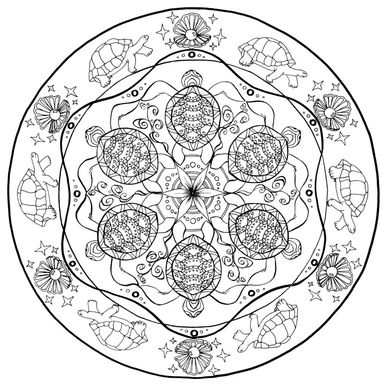 Krafttier-Mandala SCHILDKRÖTE