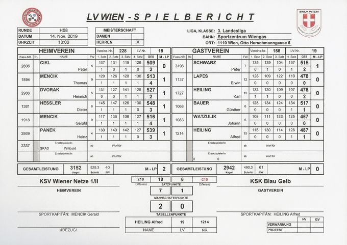Bestleistung: HESSLER Dieter 548 Kegel