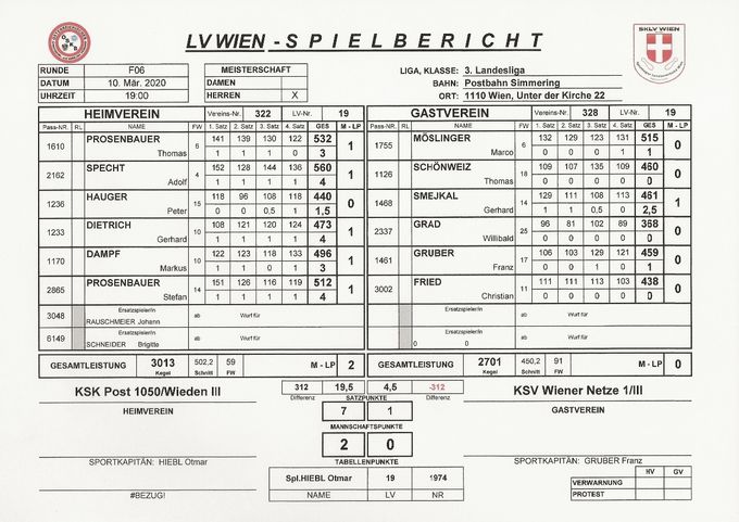 Bestleistung: MÖSLINGER Marco 515 Kegel