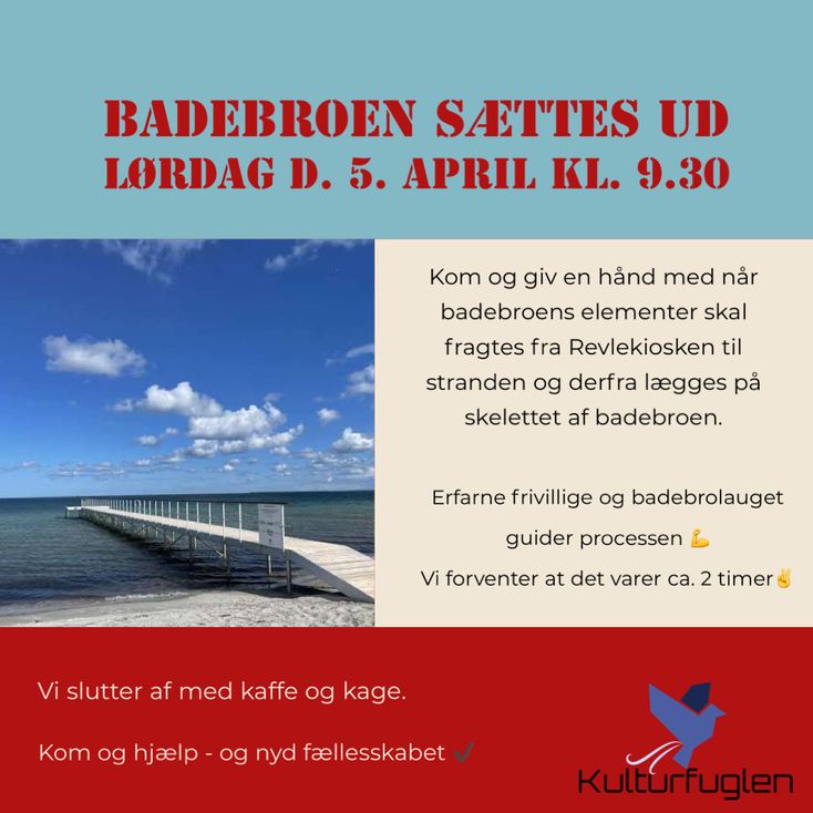 Badebro sættes ud