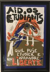 Asger Jorn Litografi Aidos Etudiants, 40x58cm