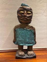 Barbara Morin, Skulptur, Person med fugl på hovedet, H68cm