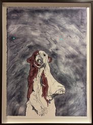 Maria Rubinke, Litografi, Hvid rød bjørn, 76x49cm