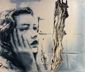 Regis Rizzo, Maleri, Kvindeansigt, 63x54cm