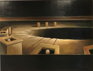 Steen Kirkegaard Erichsen Maleri Det tomme land, 85x110cm