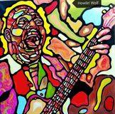 Howlin' Wolf, akryl på lærred h=100cm