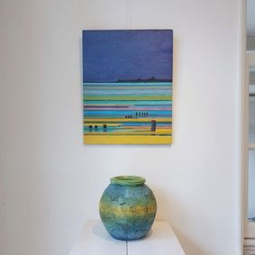 Schilderij Addie Midavaine, vaas Femke van den Berg