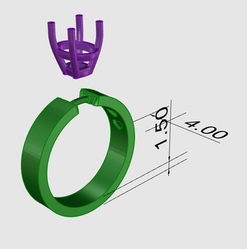 2 parts ring comission