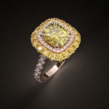 Double halo ring