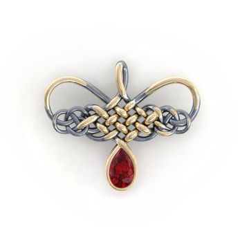 Computer rendering pendant for direct metal printing