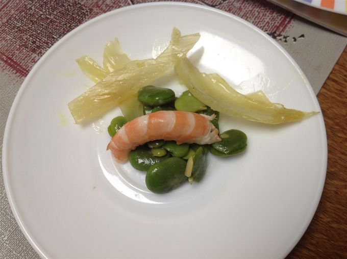 Bouchée apéro fèves bouquet et fenouil