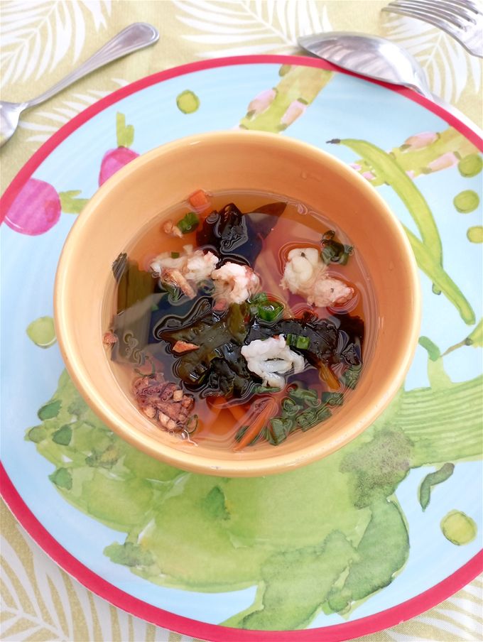 Avec de la langoustine