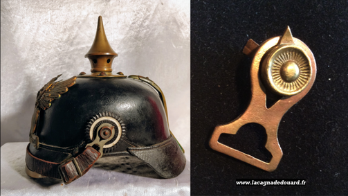 articulation de la jugulaire du casque à pointe