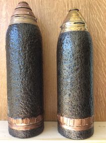 2 obus shrapnel 18 livres 