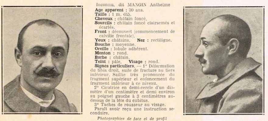 L'annonce publiée dans le sjournaux pour tenter de trouver des informations sur Anthelme Mangin.