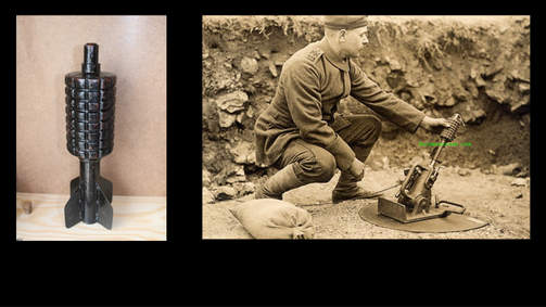 Wurfgranate, grenade modèle 1917, dite "tourterelle" 